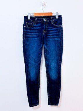 GUESS Dark Wash Skinny Jeans | Faded Stretch Denim | Size 28